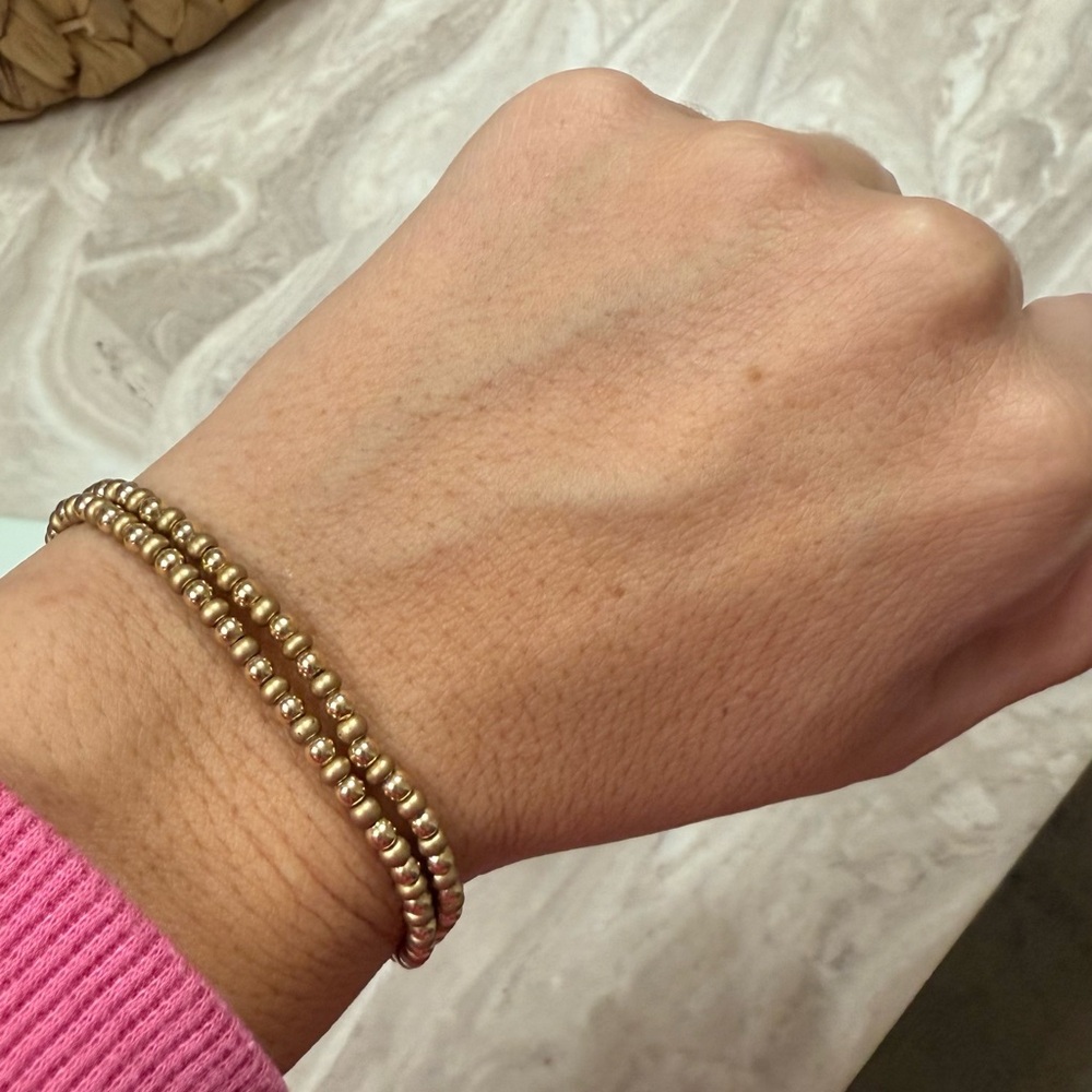 Newton Gold Luster Beaded Bracelet